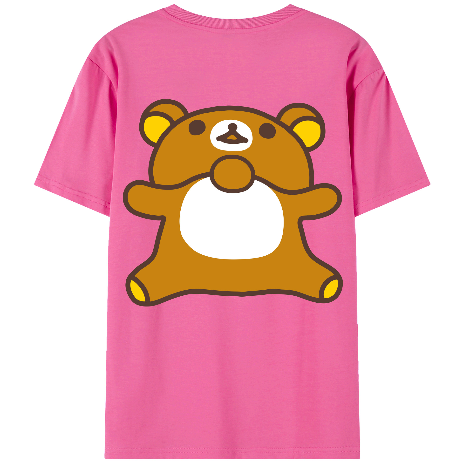 （画像用） リラックマ リラックマ キイロイトリ Rilakkuma Korilakkuma Kiiroitori レディース半袖Tシャツ(バックプリント)
